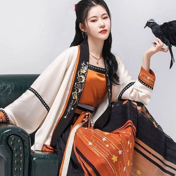 Moon Rabbit Fox Maxi Gown Set | Top Camisole Skirt - Picture 1 of 9